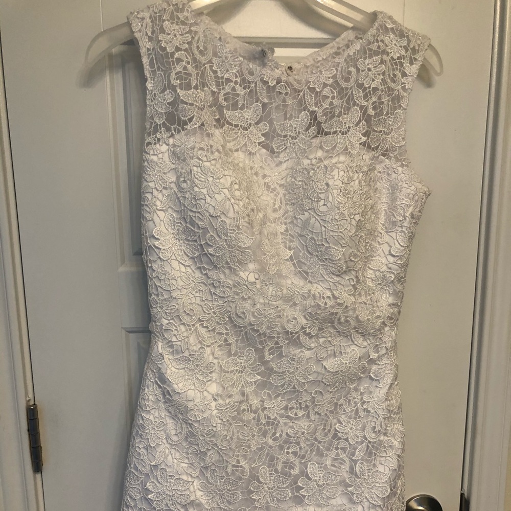 New Wedding Dress White Lace Mini - Picture 2 of 7